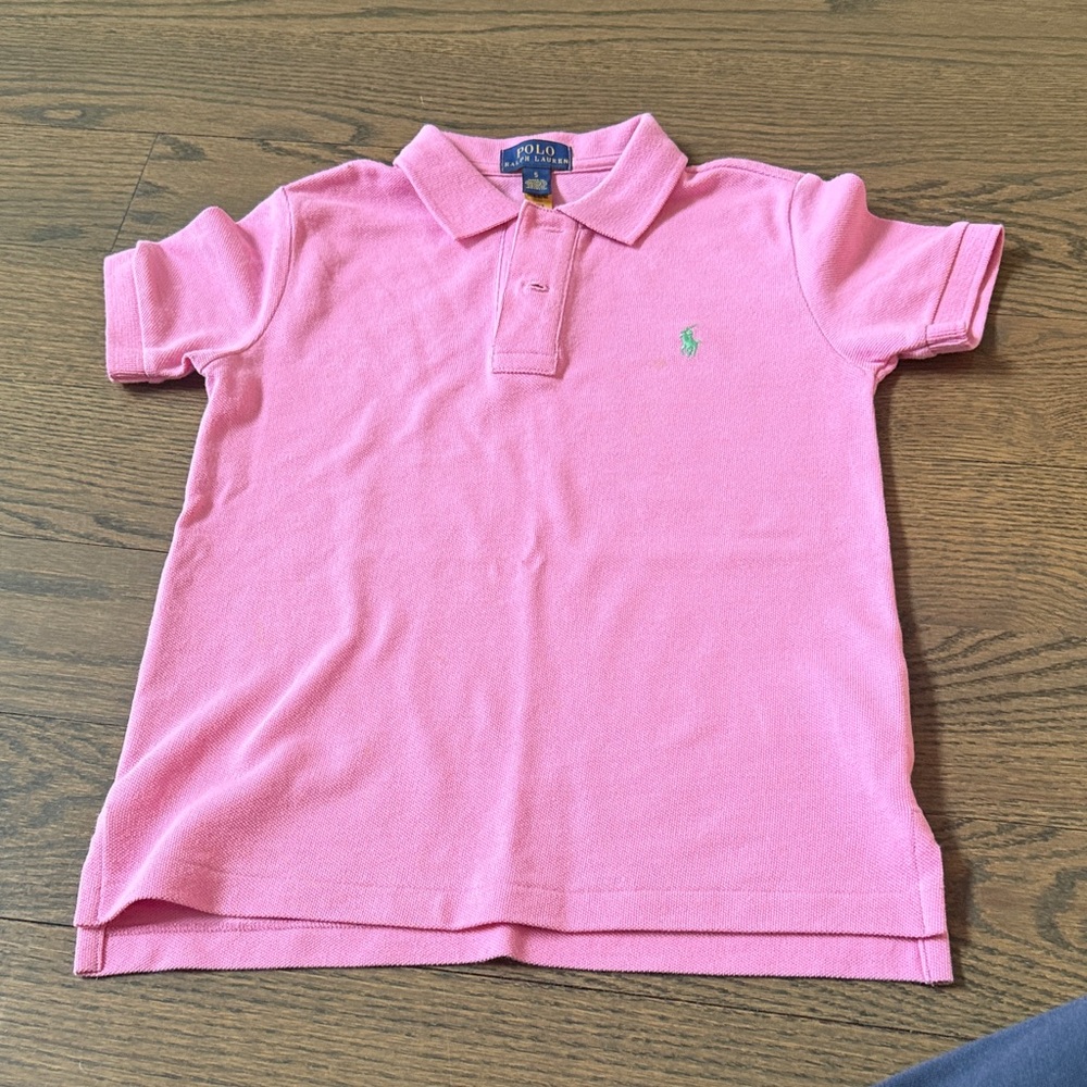 Ralph Lauren boys Pink Polo with Mint Pony